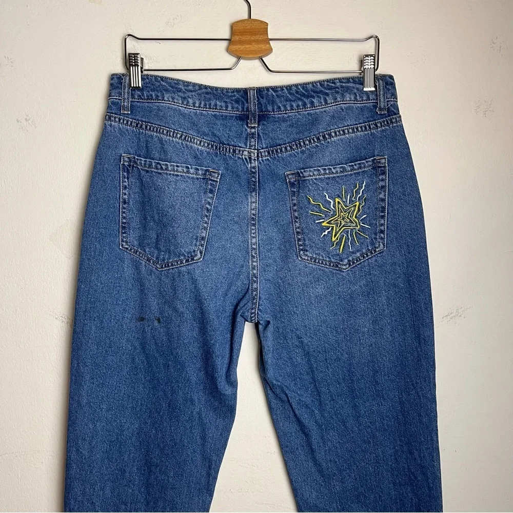 FOREVER 21 Embroidered Jeans